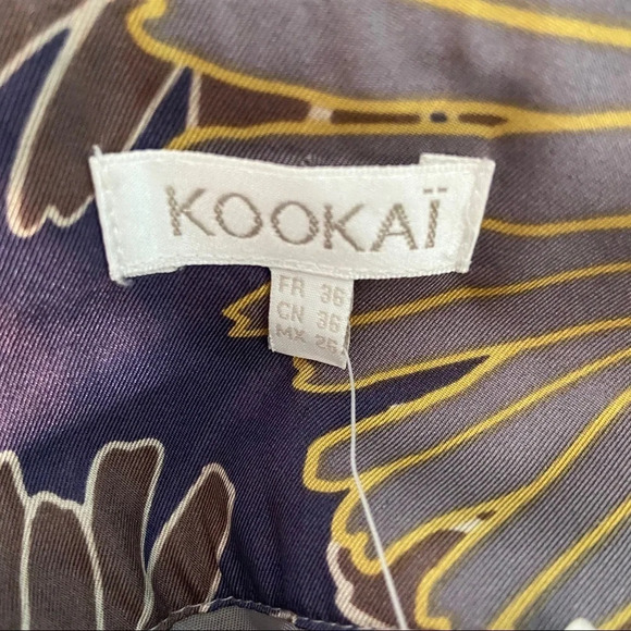 BNWT Kookai taupe  sunflower silk skirt - Picture 8 of 12